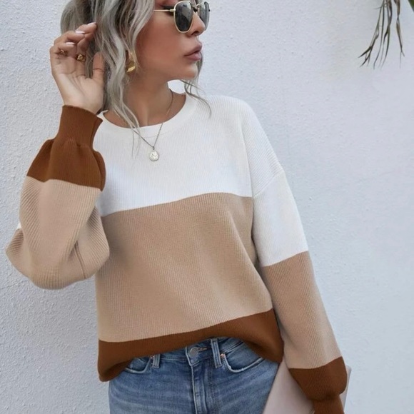 NWOT SHEIN WHITE, TAN, BROWN - Picture 5 of 9